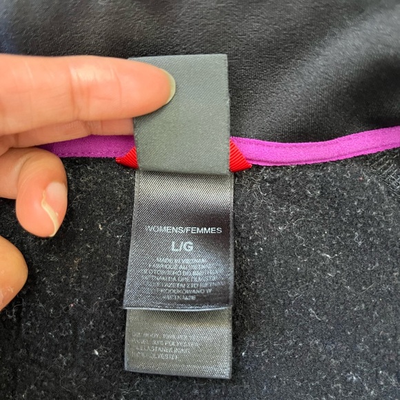 The North Face Black & Purple Full Zip Ski Jacket Women’s Size L AXNF FT206 - Picture 9 of 10